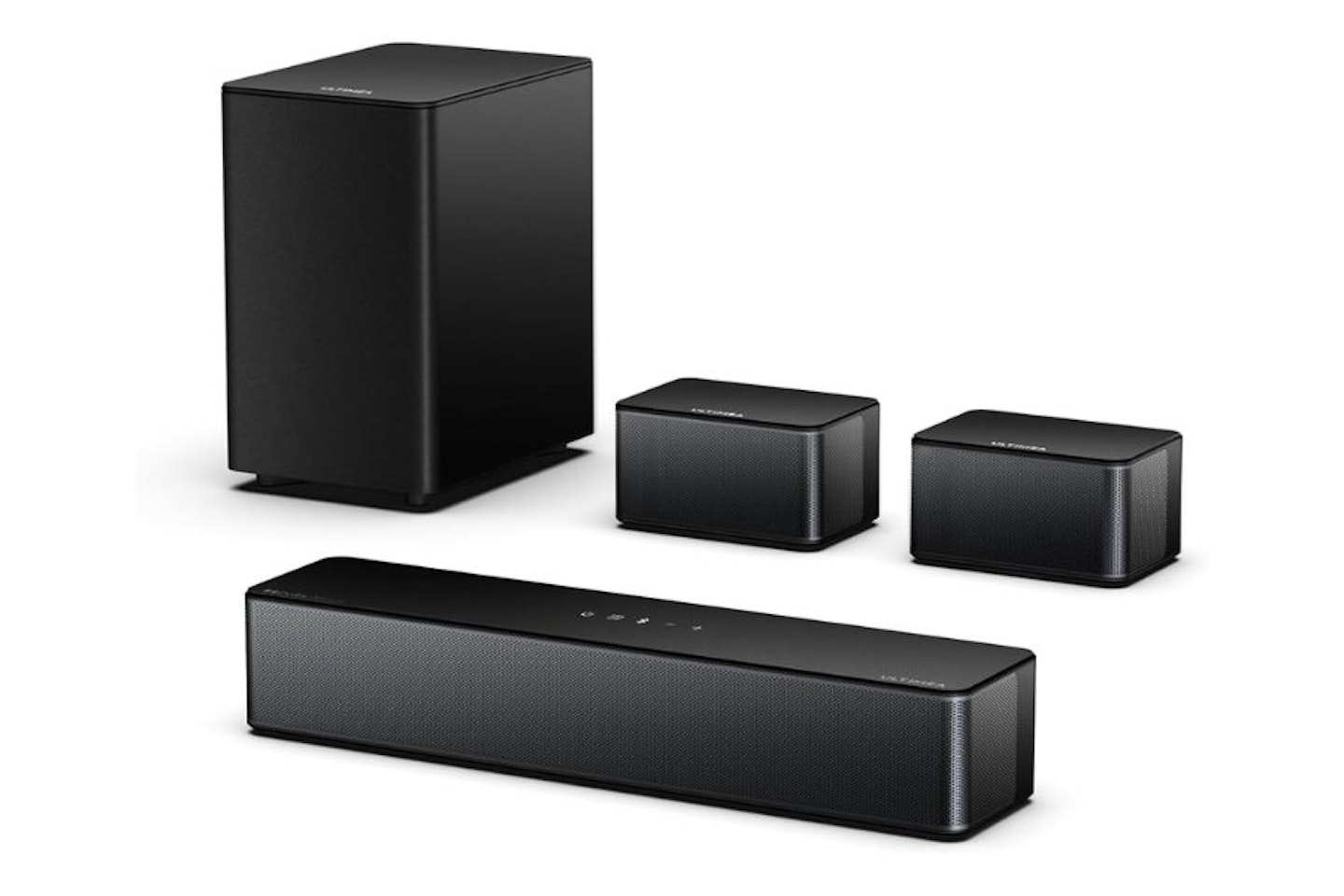 Best budget Dolby Atmos soundbar. Ultimea 5.1 Dolby Atmos Soundbar Surround System With Wireless Subwoofer. Best budget soundbars.