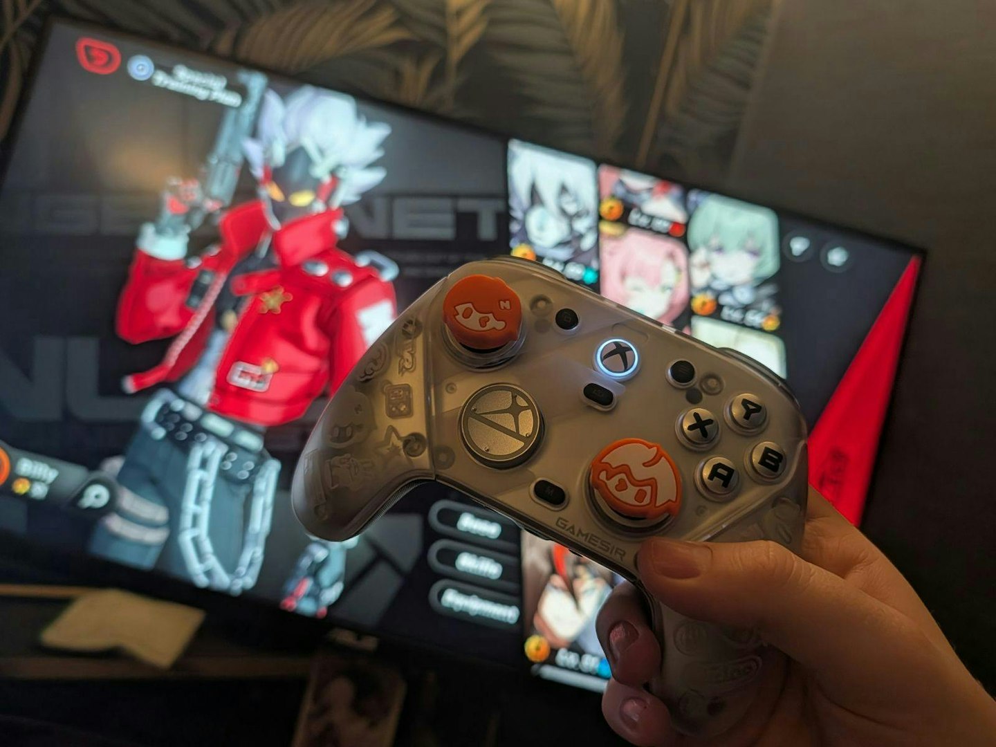 GameSir G7 Pro controller with gaming monitor in background