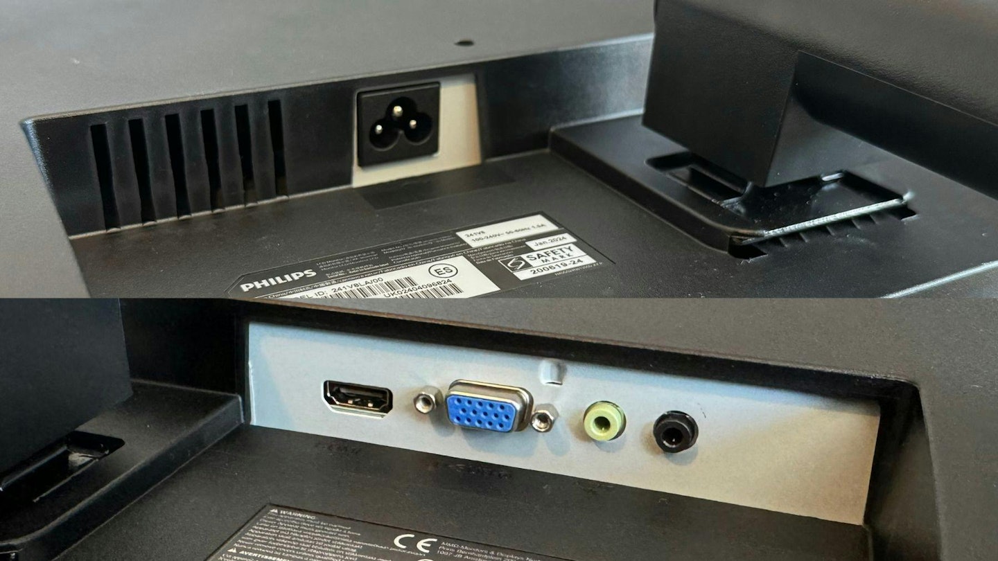 PHILIPS 222V8LA monitor connectivity ports