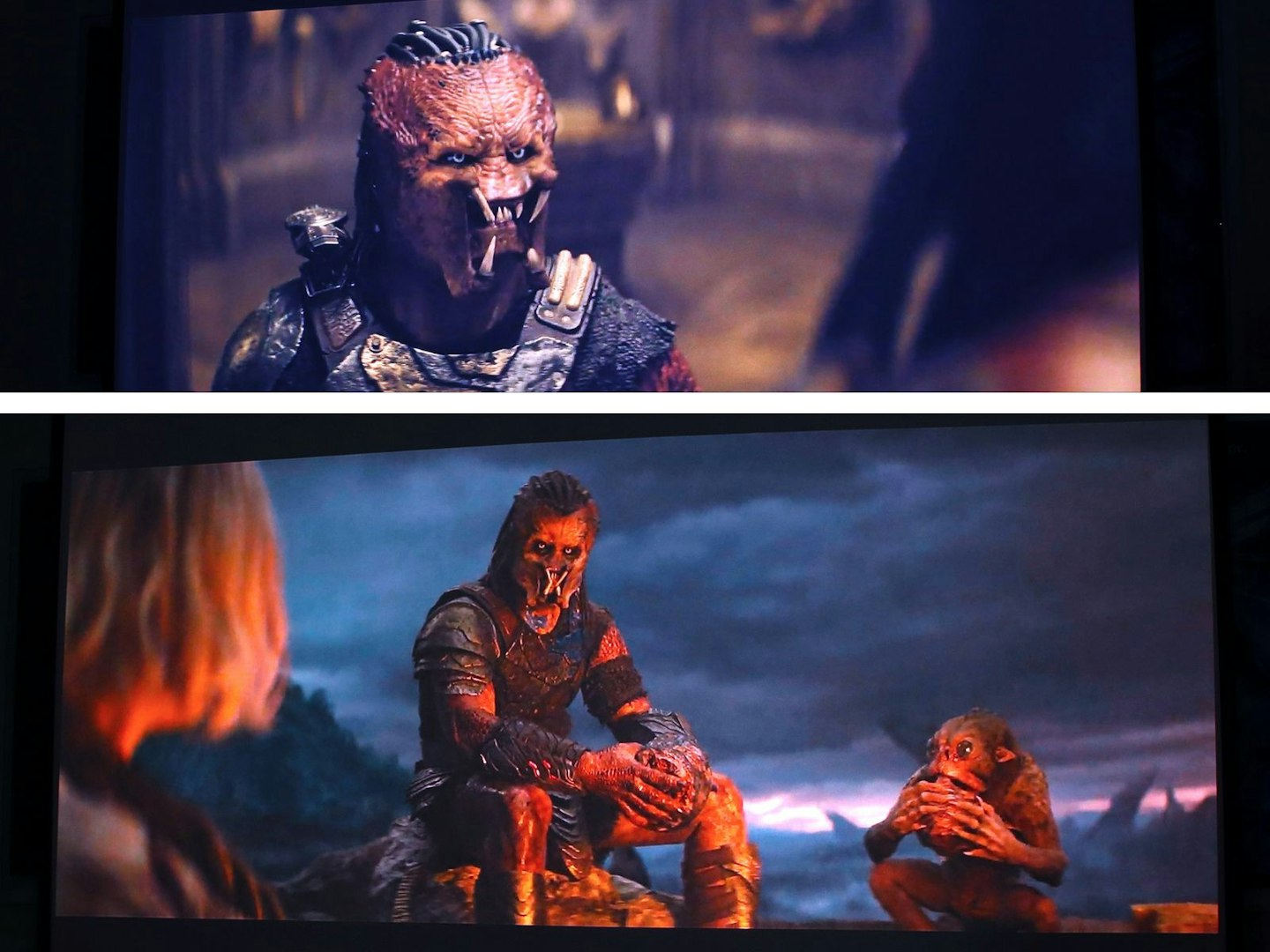 Predator Badlands scenes on the Hisense M2 Pro projector