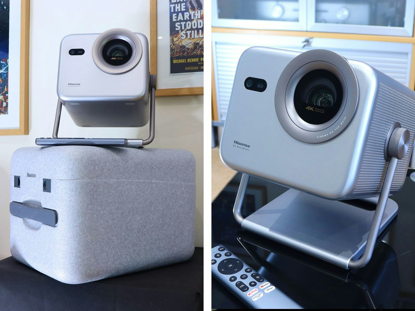 Hisense M2 Pro projector and carry case