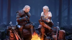 The Witcher: Geralt and Ciri Fireside Premium Statue Revealed by Dark Horse