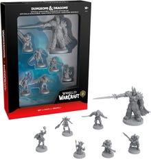 Dungeons & Dragons x World of Warcraft Official Miniatures (Set 2) | 6 Alliance Figures & The Lich King